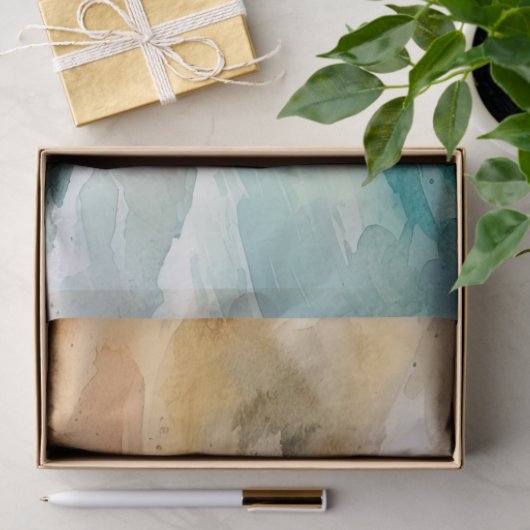 Tropisch strandzand en Zee Tissuepapier (Geschenk)