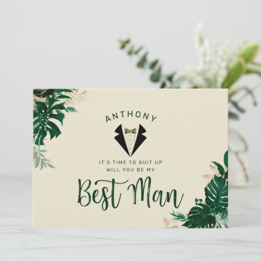 Tropisch Stropdas en beste man, beste voorstel Kaa (Staand voorkant)