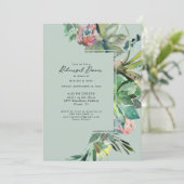 Tropisch Succulent Cactus Oefendiner Kaart (Staand voorkant)