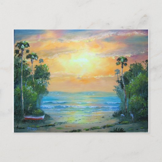 Tropisch Sunny Beach Briefkaart (Voorkant)