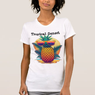 Tropisch Sunset Ananas T-shirt