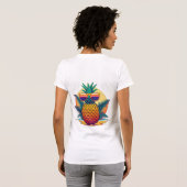 Tropisch Sunset Ananas T-shirt (Achterkant volledig)