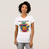 Tropisch Sunset Ananas T-shirt (Voorkant volledig)