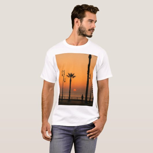 Tropisch Sunset Beach T-shirt (Voorkant volledig)