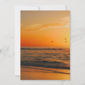 Tropisch Sunset Palm Beach Baby shower Kaart (Achterkant)