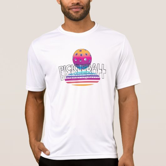 Tropisch Sunset Pickleball T-Shirt (Voorkant)