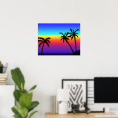 Tropisch Sunset Poster (Thuiskantoor)
