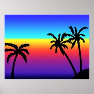 Tropisch Sunset Poster