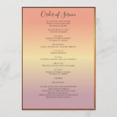Tropisch Sunset-programma van Order Memorial 1490 Programmakaart (Achterkant)