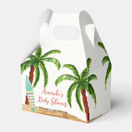 Tropisch Surf Baby aan boord van het Baby shower Bedankdoosjes