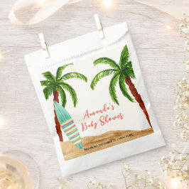 Tropisch Surf Baby aan boord van het Baby shower Bedankzakje