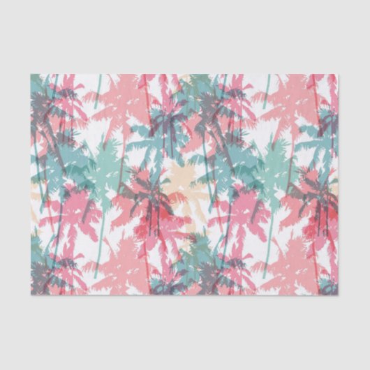 Tropisch Surf | Beach Bum | Seaside Palm Trees Tissuepapier (Voorkant)