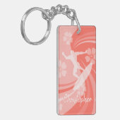 Tropisch Surf Koraal Sleutelhanger (Voorkant Links)