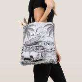 Tropisch Surf Van Kleuren Tote Bag (Dichtbij)