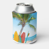 Tropisch surfbordstrand blikjeskoeler (Blikje Achterkant)