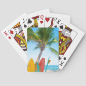 Tropisch surfbordstrand pokerkaarten (Achterkant)