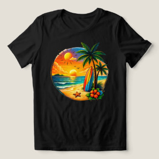 Tropisch Surfparadijs Dames Sunset T‑Shirt Tri-Blend Shirt