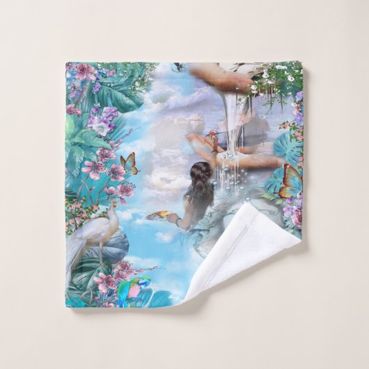 Tropisch Surrealisme Fantasy Bad Handdoek (Wasdoekje)