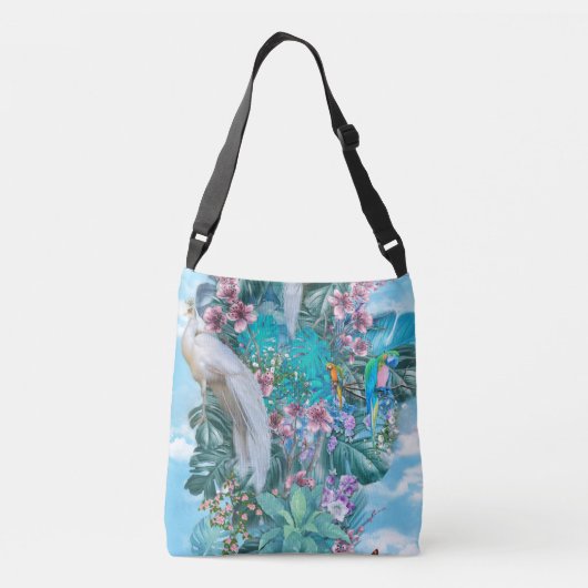 Tropisch Surrealisme Fantasy Crossbody Tas (Achterkant)