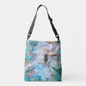 Tropisch Surrealisme Fantasy Crossbody Tas (Achterkant)