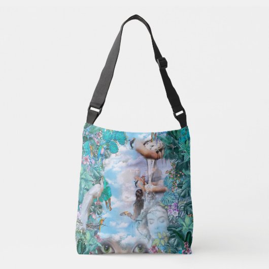 Tropisch Surrealisme Fantasy Crossbody Tas (Voorkant)