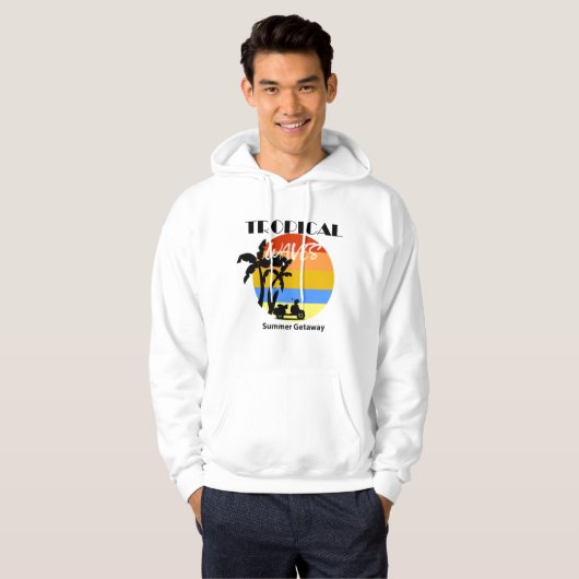 Tropisch sweatshirt met capuchon (Voorkant volledig)