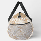 Tropisch Tan Wit Bloemen Patroon Gepersonaliseerd Plunjezak (Rechts)