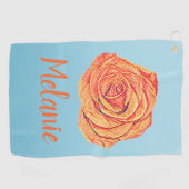 Tropisch Tangerine Golfhanddoek (Horizontaal)