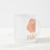 Tropisch Tangerine Matglas Koffiemok (Voorkant rechts)