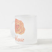 Tropisch Tangerine Matglas Koffiemok (Voorkant links)