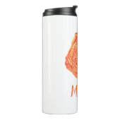 Tropisch Tangerine Roestvrij Thermosbeker (Gedraaid links)