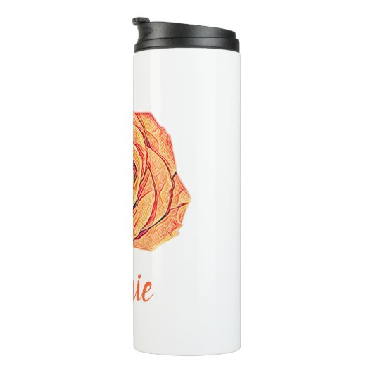 Tropisch Tangerine Roestvrij Thermosbeker (Geroteerd rechts)