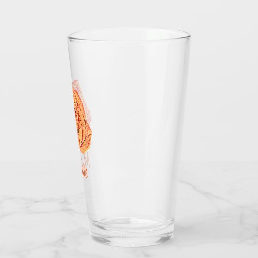 Tropisch Tangerine Roos Glas (Links)
