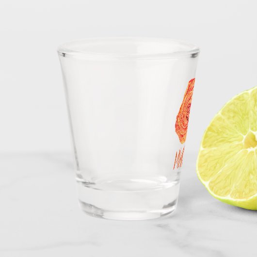 Tropisch Tangerine Roos Shot Glas (Links)