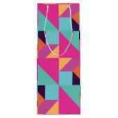 tropisch tangram wijn cadeautas (Achterkant)