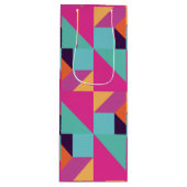 tropisch tangram wijn cadeautas (Voorkant)