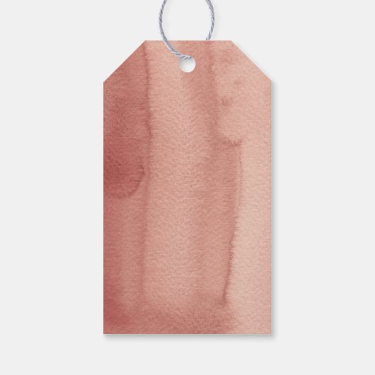 Tropisch Terracotta Gedroogd Palm Leaf Gold Lijst Cadeaulabel (Achterkant)