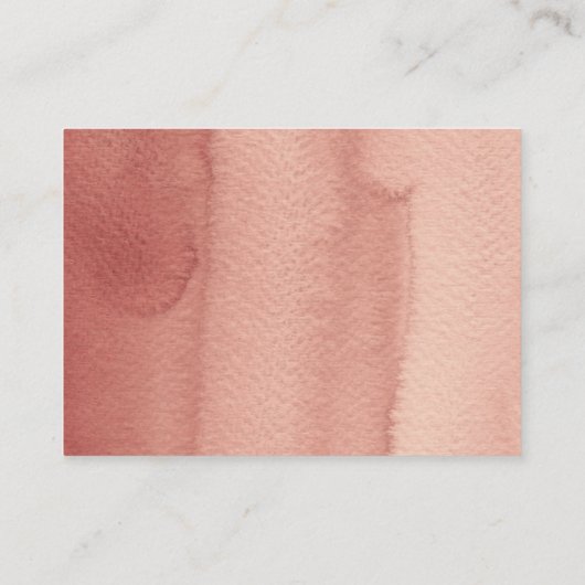 Tropisch Terracotta Gedroogd Palm Leaf Gold Lijst Informatiekaartje (Achterkant)