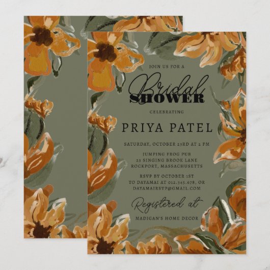 Tropisch Terracotta Neutral Boho Vrijgezellenfeest Kaart (Voorkant / Achterkant)