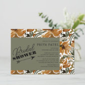 Tropisch Terracotta Neutral Boho Vrijgezellenfeest Kaart (Staand voorkant)