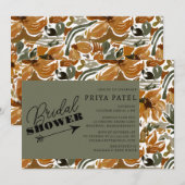 Tropisch Terracotta Neutral Boho Vrijgezellenfeest Kaart (Voorkant / Achterkant)