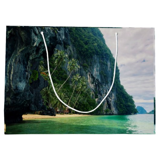 Tropisch Thailand Island Vacation Retreat Groot Cadeauzakje (Achterkant)