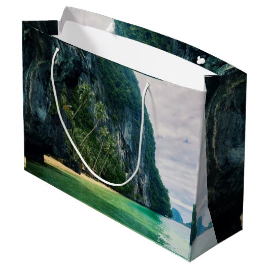 Tropisch Thailand Island Vacation Retreat Groot Cadeauzakje (Achterkant Gekanteld)