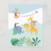 Tropisch thema 1e verjaardag Uitnodiging (Achterkant)