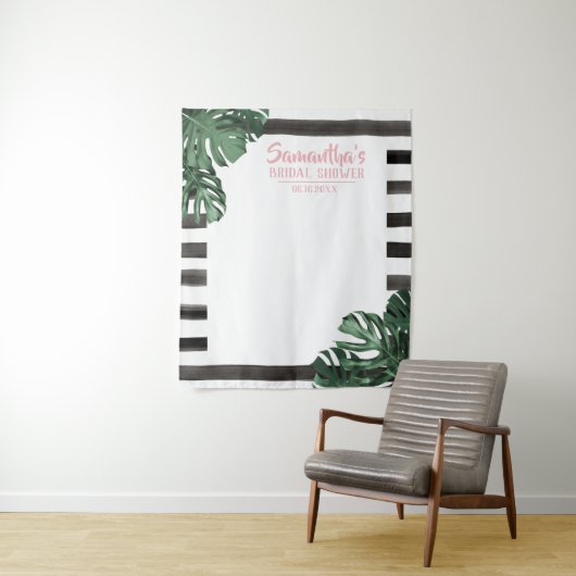 Tropisch thema Bruids Bachelorette Verjaardagsfees Wandkleed (In situ)