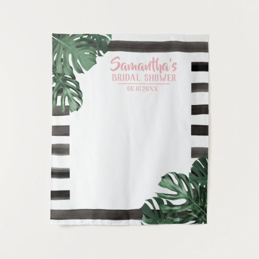 Tropisch Thema Bruids Bachelorette Verjaardagsfees Wandkleed (Voorkant)
