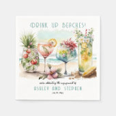 Tropisch thema cocktails bruiloftfeest servet (Voorkant)