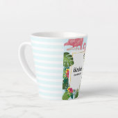 Tropisch thema Cute Pink Flamingo Latte Mok (Linkerhoek)