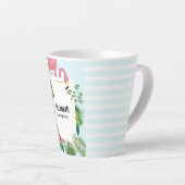 Tropisch thema Cute Pink Flamingo Latte Mok (Rechterhoek)