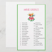 Tropisch thema Filmkoppel Matching Game Briefpapier (Voorkant / Achterkant)